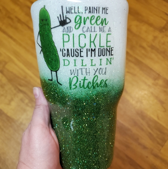 Other - 30oz custom stainless steel glitter tumbler